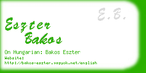 eszter bakos business card